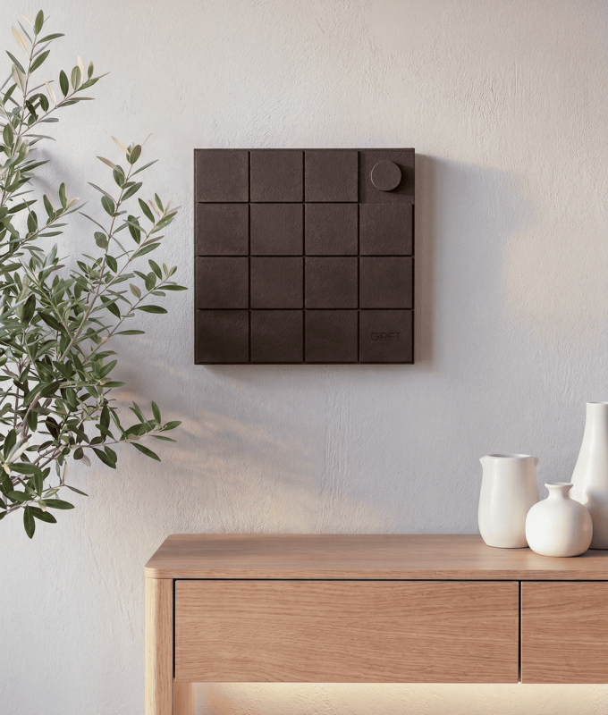 Brütalist mimari tarzda minimalist ev dekorasyonu için beton duvar paneli